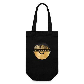 Vinyl Record Music Skyline-Canada-Montreal - Gift Bag for Bottles - black - Front