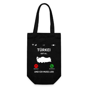 Türkei Urlaub Türkiye Idee - Geschenkbeutel für Flaschen - Schwarz - Vorne