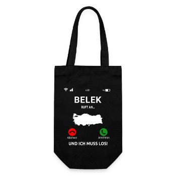 Belek Urlaub Türkei Idee - Geschenkbeutel für Flaschen - Schwarz - Vorne