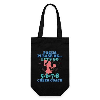 Focus Please Ok... Let's Go 5-6-7-8 Cheer Coach Che - Gift Bag for Bottles - black - Front