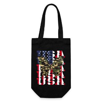 Papillon de camouflage USA Amérique - Sac à bouteille - noir - Devant