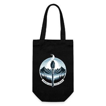 Smudge Sage Feather Spiritual Witchcraft Meditate - Gift Bag for Bottles - black - Front