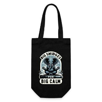Smudge Sage Feather Spiritual Witchcraft Meditate - Gift Bag for Bottles - black - Front