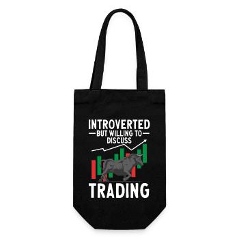 Trading Crypto Stock Market Investor Day Trader - Gift Bag for Bottles - black - Front