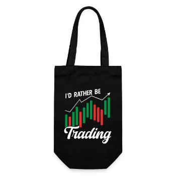 Trading Crypto Stock Market Investor Day Trader - Gift Bag for Bottles - black - Front