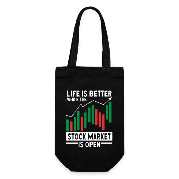 Trading Crypto Stock Market Investor Day Trader - Gift Bag for Bottles - black - Front