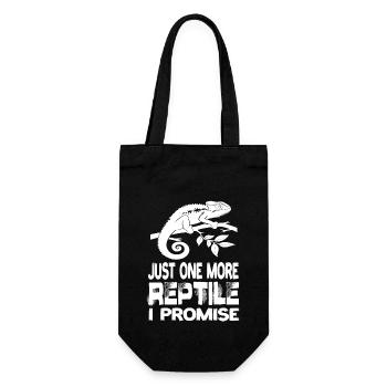 Just One More Reptile I Promise Reptilen Echse - Geschenkbeutel für Flaschen - Schwarz - Vorne