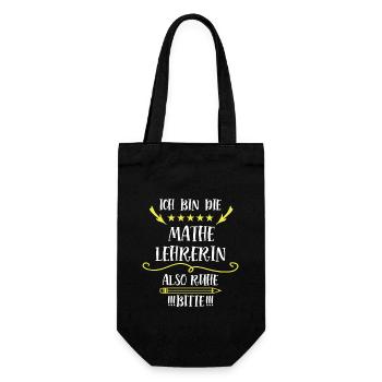 Mathematikerin Spruch Lehrerin Mathelehrerin Mathe - Geschenkbeutel für Flaschen - Schwarz - Vorne