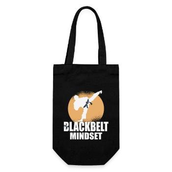 Black Belt Mindset Taekwondo Meistertechniken - Geschenkbeutel für Flaschen - Schwarz - Vorne