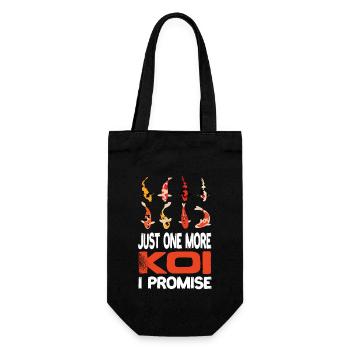 Just One More Koi I Promise Koi Kois Koi Fish - Gift Bag for Bottles - black - Front