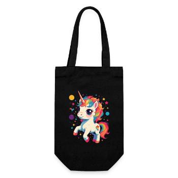 Unicorn Lover Design Funny Unicorns - Gift Bag for Bottles - black - Front