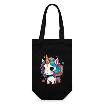 Unicorn Lover Design Funny Unicorns - Gift Bag for Bottles - black - Front