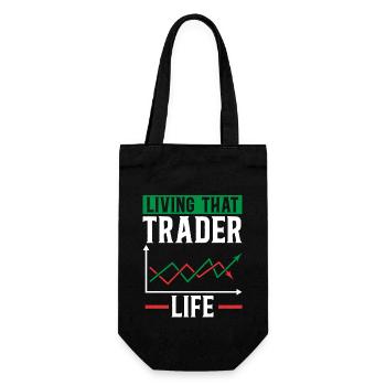Trading Crypto Stock Market Investor Day Trader - Gift Bag for Bottles - black - Front