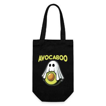Avocaboo Funny Avocado Halloween Costume Ghost Boo - Gift Bag for Bottles - black - Front
