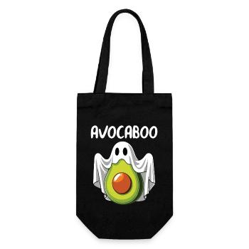 Avocaboo Funny Avocado Halloween Costume Ghost Boo - Gift Bag for Bottles - black - Front