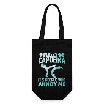 I love Capoeira it's people who annoy me - Gift Bag for Bottles - black - Front
