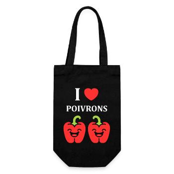 Humour poivron - Sac à bouteille - noir - Devant