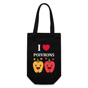 Humour poivron - Sac à bouteille - noir - Devant