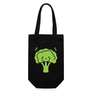 broccoli - Gift Bag for Bottles - black - Front