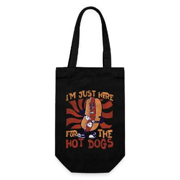 Hot Dog Adult I'm Just Here For - Geschenkbeutel für Flaschen - Schwarz - Vorne