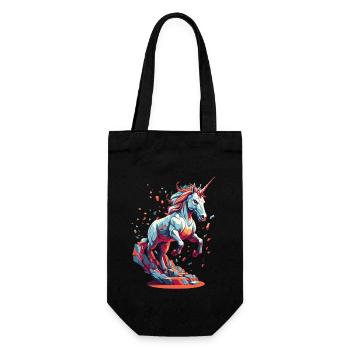 Unicorn Lover Funny Unicorns Cute Unicorn - Gift Bag for Bottles - black - Front