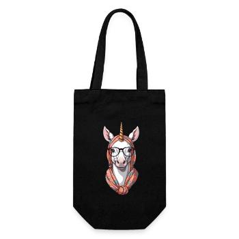 Une maman licorne licornes mère aimante - Sac à bouteille - noir - Devant