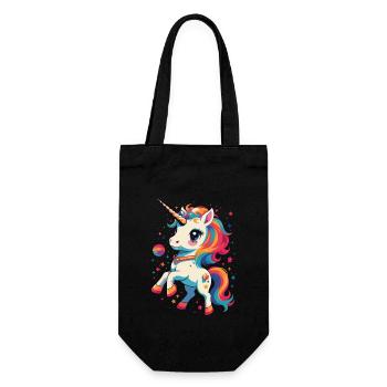 Funny Unicorns Great Fantasy Design - Gift Bag for Bottles - black - Front