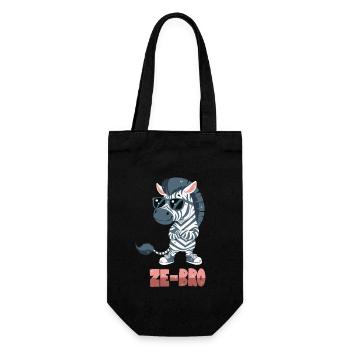 Zebra pun - Gift Bag for Bottles - black - Front