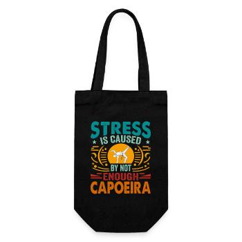 Stress is caused by not enough Capoeira - Gift Bag for Bottles - black - Front