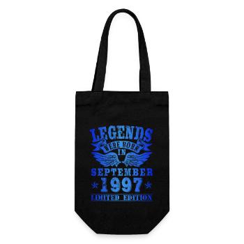 Legends were born in September 1997 Birthday - Gift Bag for Bottles - black - Front