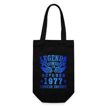 Legends were born in October 1977 Birthday - Gift Bag for Bottles - black - Front