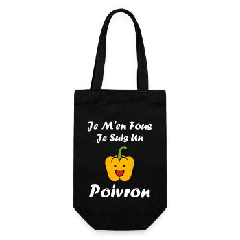 Humour poivron - Sac à bouteille - noir - Devant