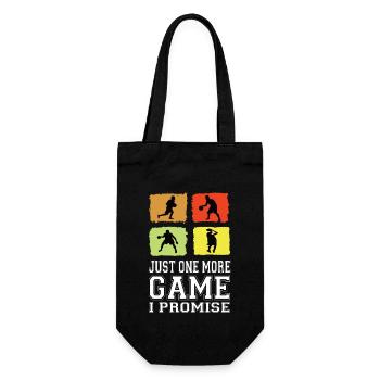 Just One More Game I Promise Basketballer Trikot - Geschenkbeutel für Flaschen - Schwarz - Vorne