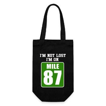 I'm Not Lost I'm On Mile 87 Marathon - Gift Bag for Bottles - black - Front