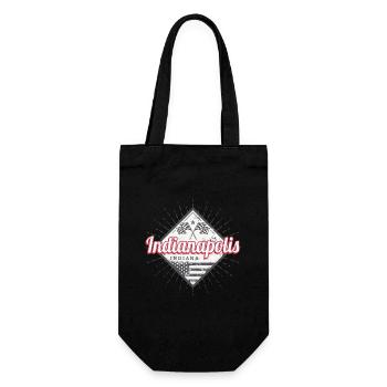 Indianapolis Stadt Indiana Vereinigte Staaten USA - Geschenkbeutel für Flaschen - Schwarz - Vorne