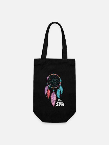 Dream Catcher Bohemian Spiritual Dreamcatcher - Geschenkbeutel für Flaschen - Schwarz