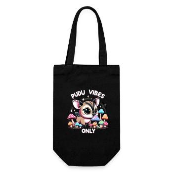 Cute Pudu Deer South America Cartoon Deer - Gift Bag for Bottles - black - Front