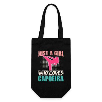 Just a Girl who loves Capoeira - Gift Bag for Bottles - black - Front