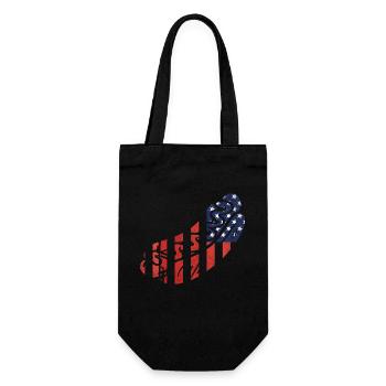 Hot Dog Adult American Flag - Gift Bag for Bottles - black - Front
