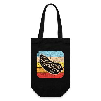 Hot Dog Adulte Rétro Vintage - Sac à bouteille - noir - Devant