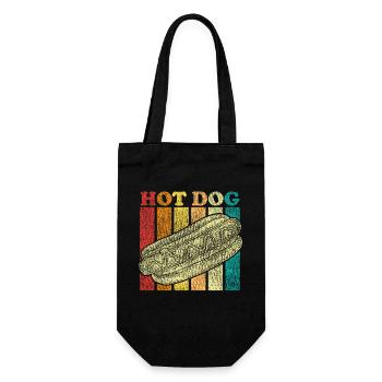 Hot Dog Adult Vintage Retro Hot - Geschenkbeutel für Flaschen - Schwarz - Vorne