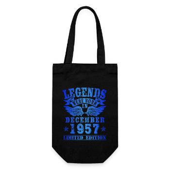 Legends were born in Dezember 1957 Geburtstag - Geschenkbeutel für Flaschen - Schwarz - Vorne