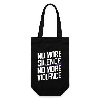 Raising awareness of domestic violence - Gift Bag for Bottles - black - Front