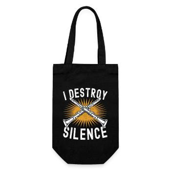 Clarinet Wind Instrument Clarinet player - Gift Bag for Bottles - black - Front