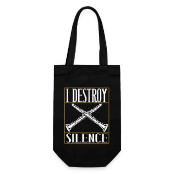 Clarinet Wind Instrument Clarinet player - Gift Bag for Bottles - black - Front