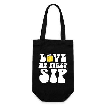 Love At First Sip Kombucha Lover - Gift Bag for Bottles - black - Front