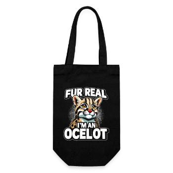 Ocelot Chat Sauvage Animaux Exotiques Jungle Gros Chat - Sac à bouteille - noir - Devant