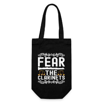 Clarinet Wind Instrument Clarinet player - Gift Bag for Bottles - black - Front