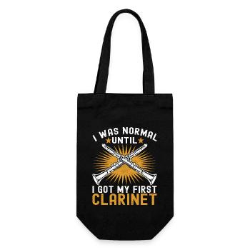 Clarinet Wind Instrument Clarinet player - Gift Bag for Bottles - black - Front