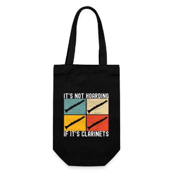Clarinet Wind Instrument Clarinet player - Gift Bag for Bottles - black - Front